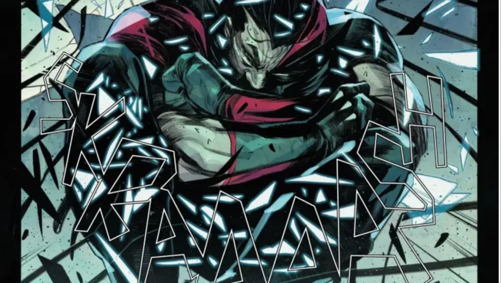 Ultimate Wolverine smashing through a window