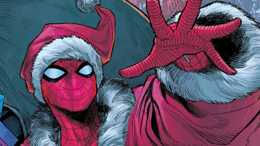 Ultimate Spider-Man as Santa Claus
