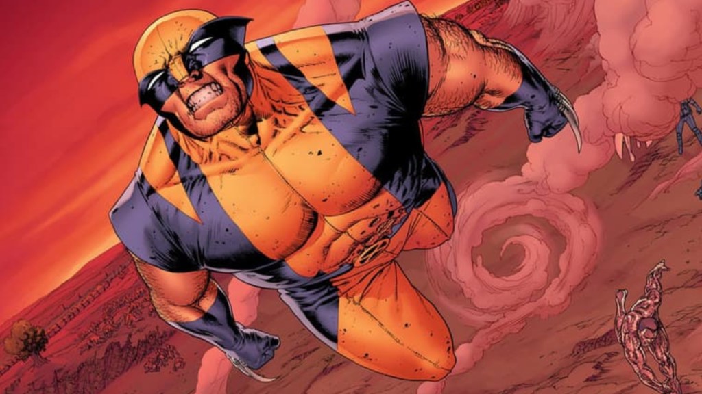 Colossus Throwing Wolverine through the air