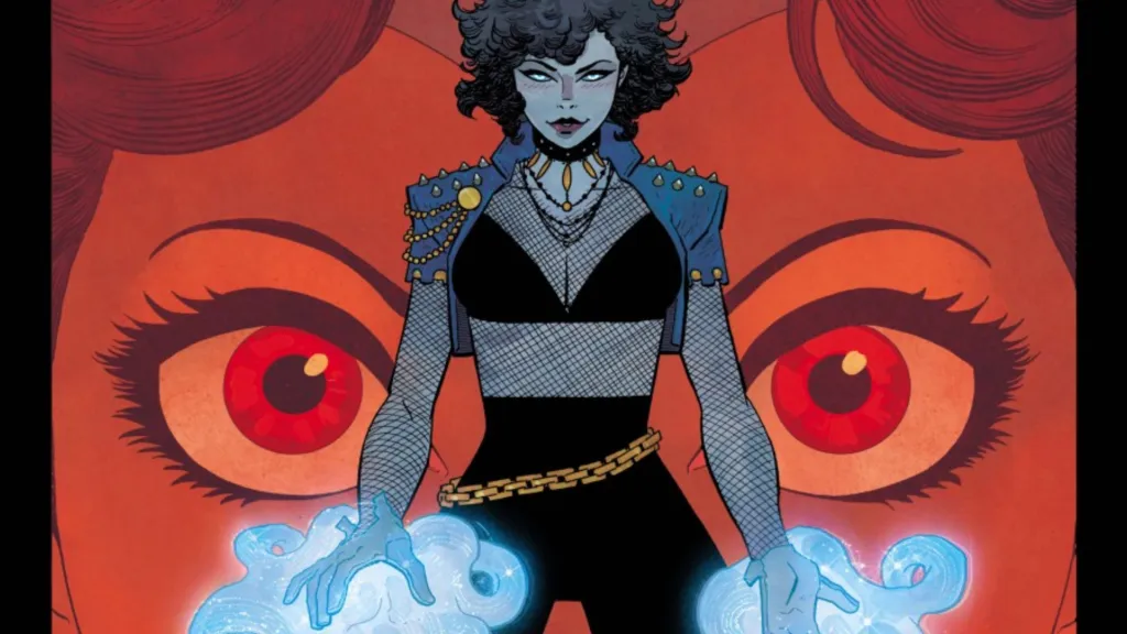 Absolute Zatanna in front of the wide eyes of Absolute Wonder Woman