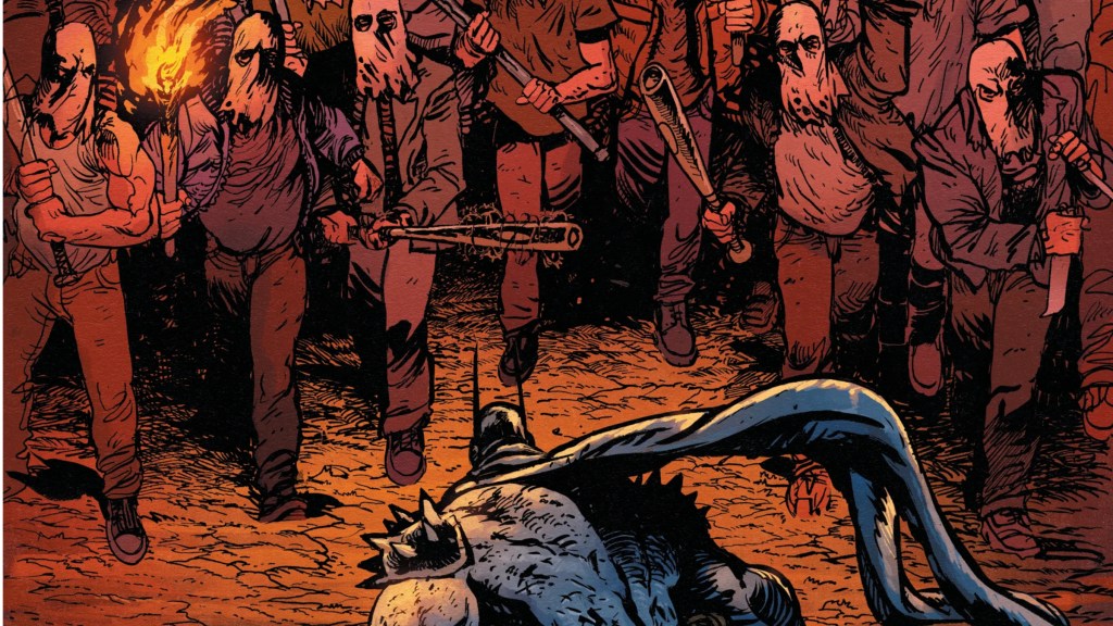 Batman surrounded by racists