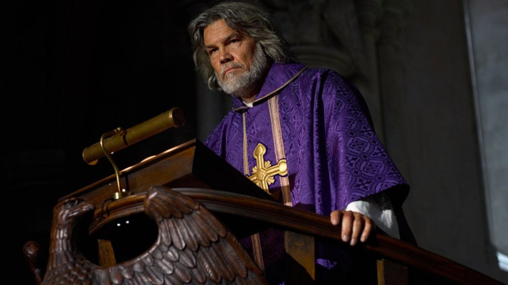 Monsignor Jefferson Wicks in Wake Up Dead Man