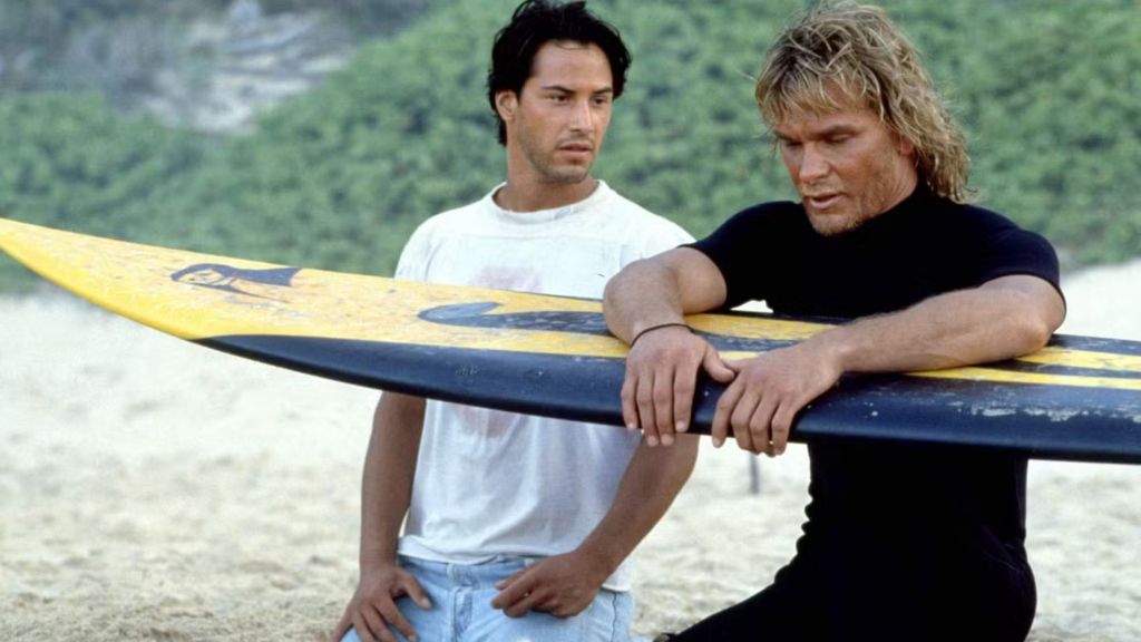 Patrick Swayze and Keanu Reeves in Point Break