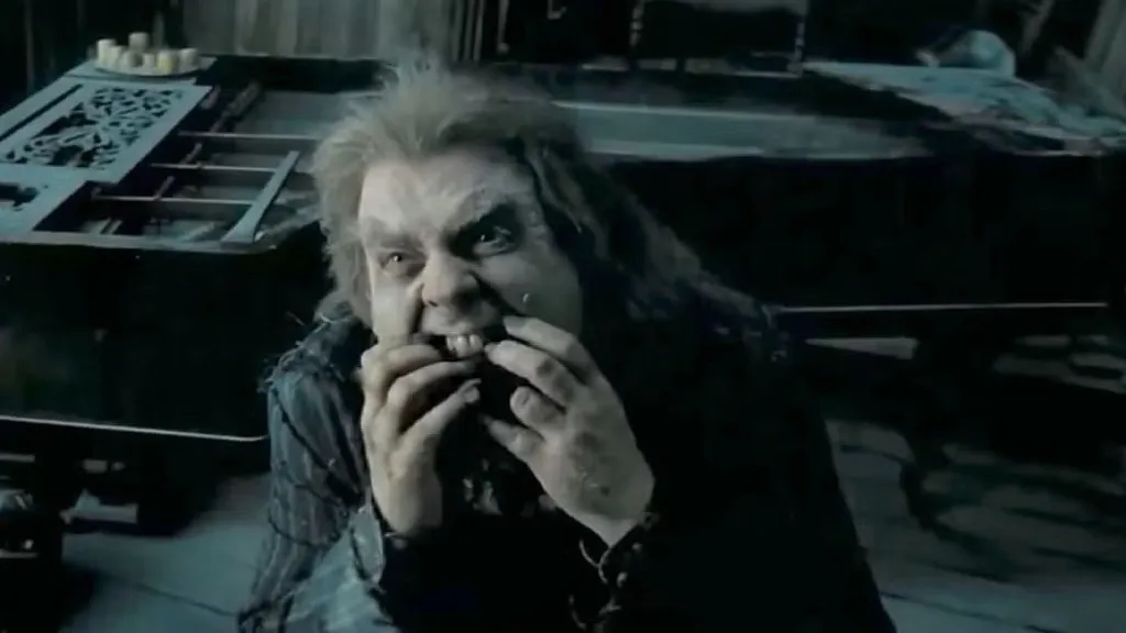 Peter Pettigrew on the floor of the Shrieking Shack in Harry Potter and the Prisoner of Azkaban
