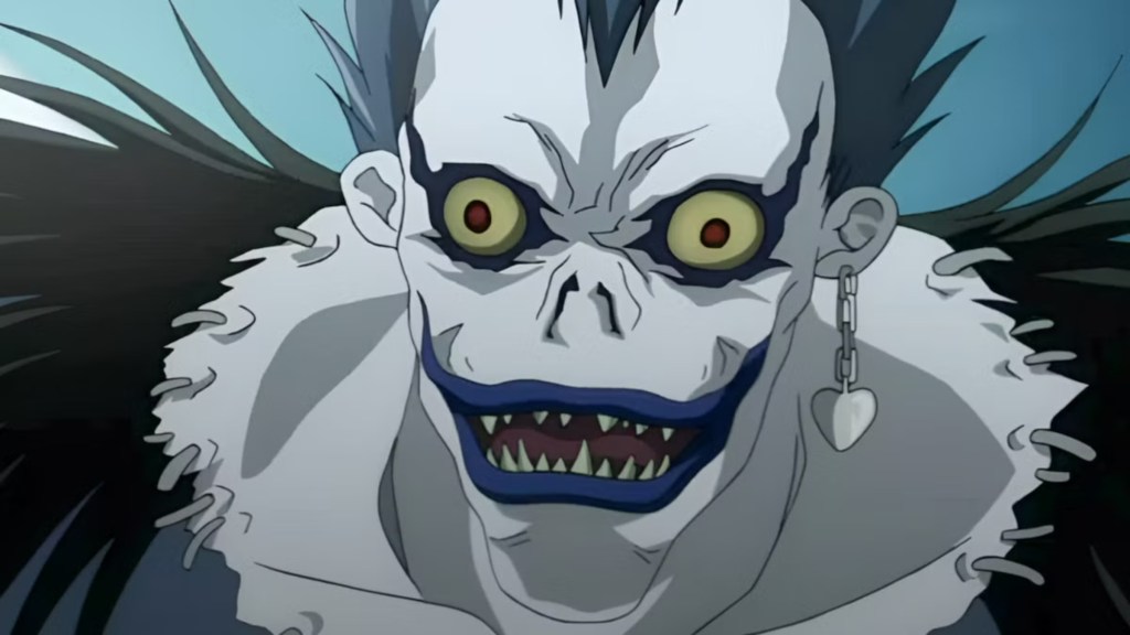 Ryuk smiling in Death Note