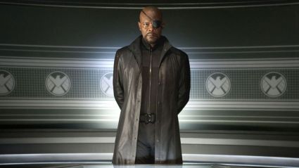 Samuel L Jackson as Nick Fury Director of SHIELD in the MCU
