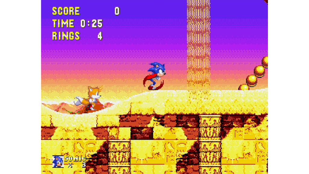 A screenshot from Sonic the Hedgehog 3 on the Sega Genesis.