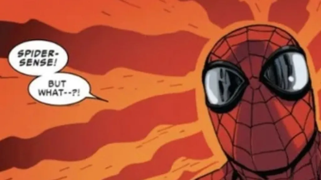 Spider man panel wondering about spider sense