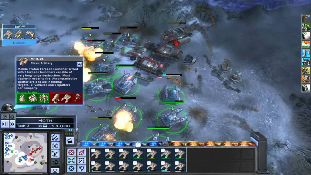 A screenshot from Star Wars: Empire at War