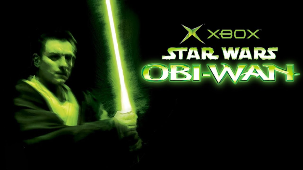 The box cover art and logo for Star Wars: Obi-Wan on the Xbox