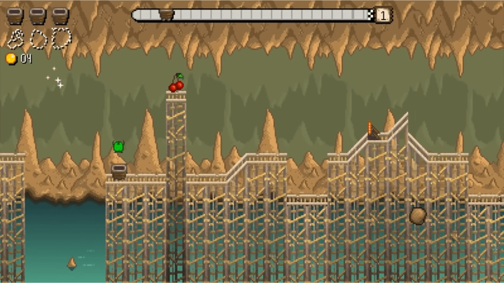 A screenshot from Stardew Valley, showing Jumino Kart.