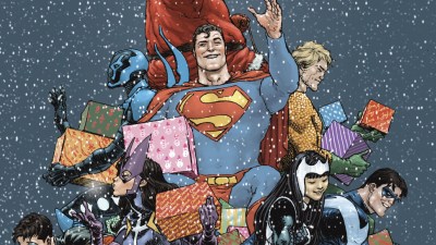 Superman and the Justice League with Presents
