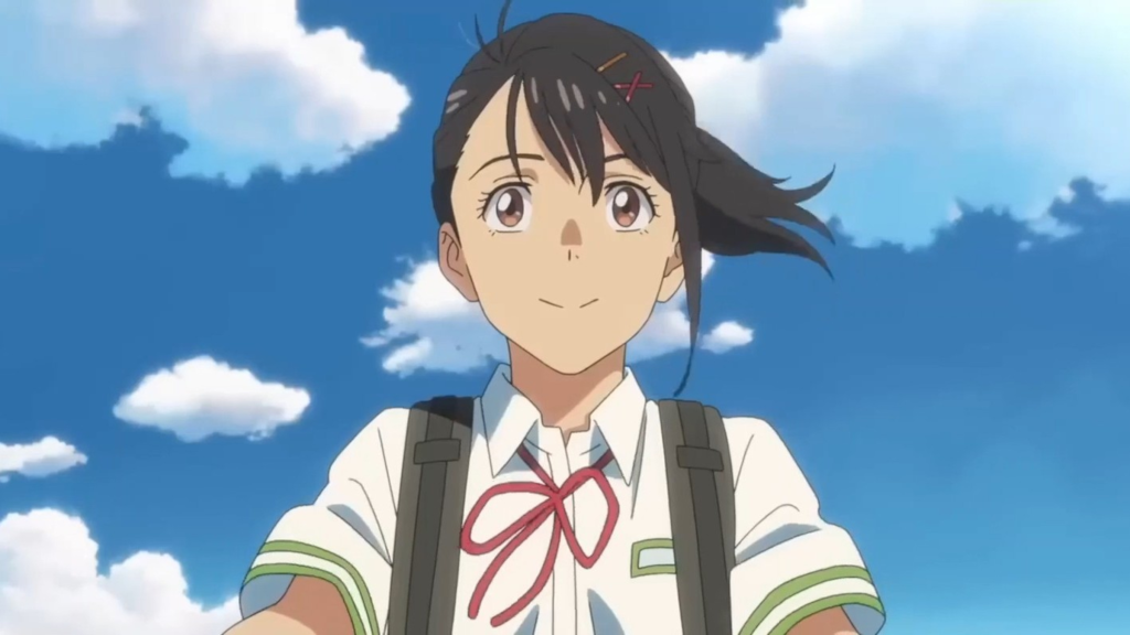 Suzume smiling in Suzume