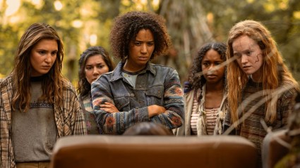 The teens in Yellowjackets Season 3 interrogating Hannah