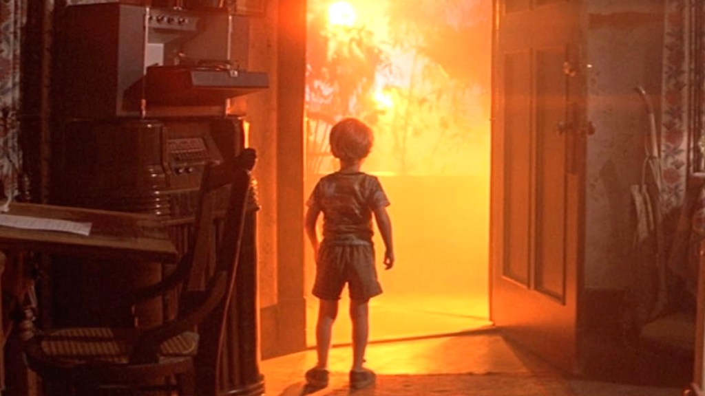 Kid staring ou door in Close Encounters of the Third Kind