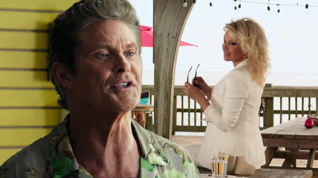 David Hasselhoff and Pamela Anderson making cameo appearances in the Baywatch movie reboot