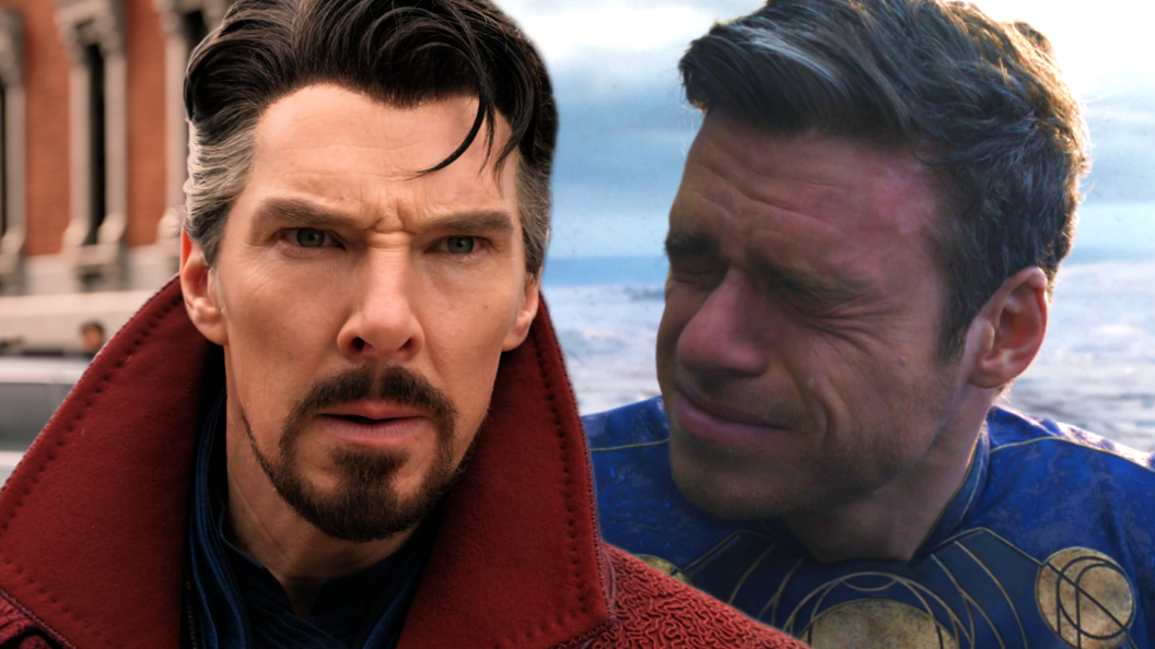 Split image of Doctor Strange and Ikaris in the MCU