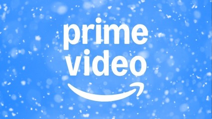 The Prime Video logo with a snowy overlay