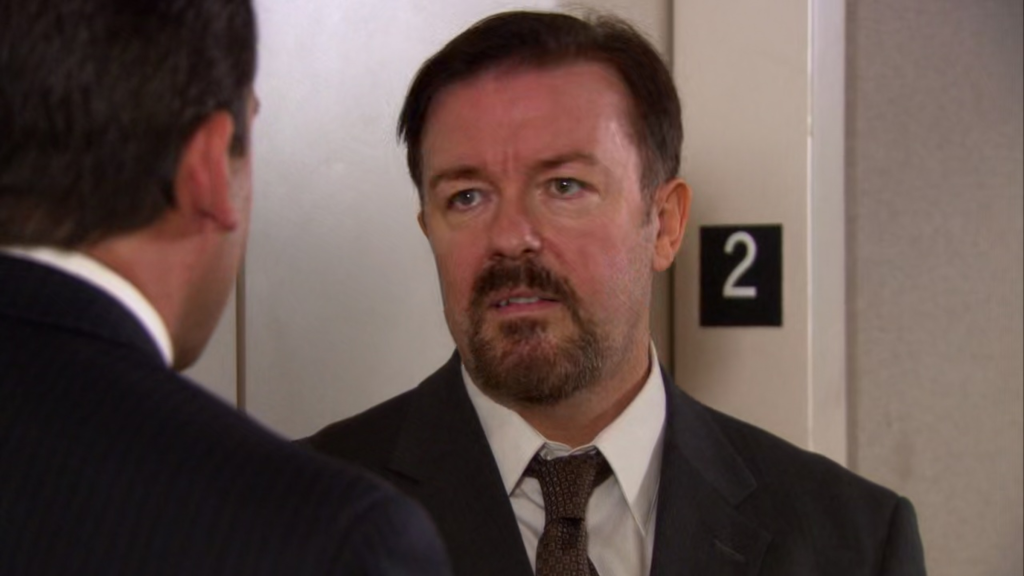 Ricky Gervais in a cameo appearance in The Office US