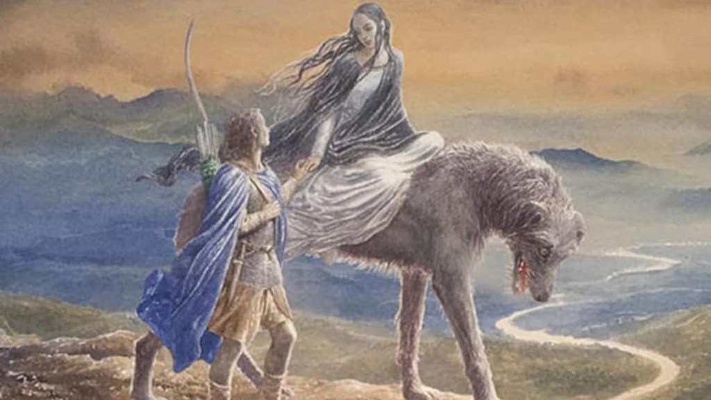 The cover of Beren and Luthien by J.R.R. Tolkien