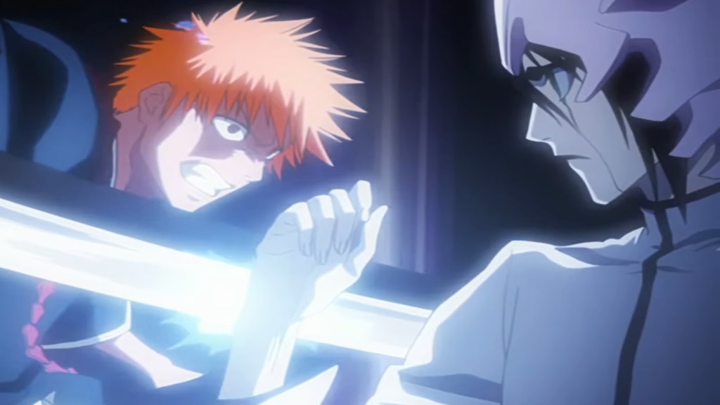 Ichigo fighting Ulquiorra in Bleach