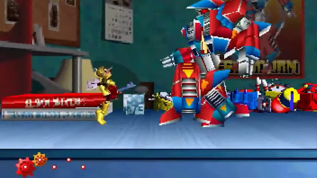 A screenshot from Clockwork Knight (1994) on the Sega Saturn.