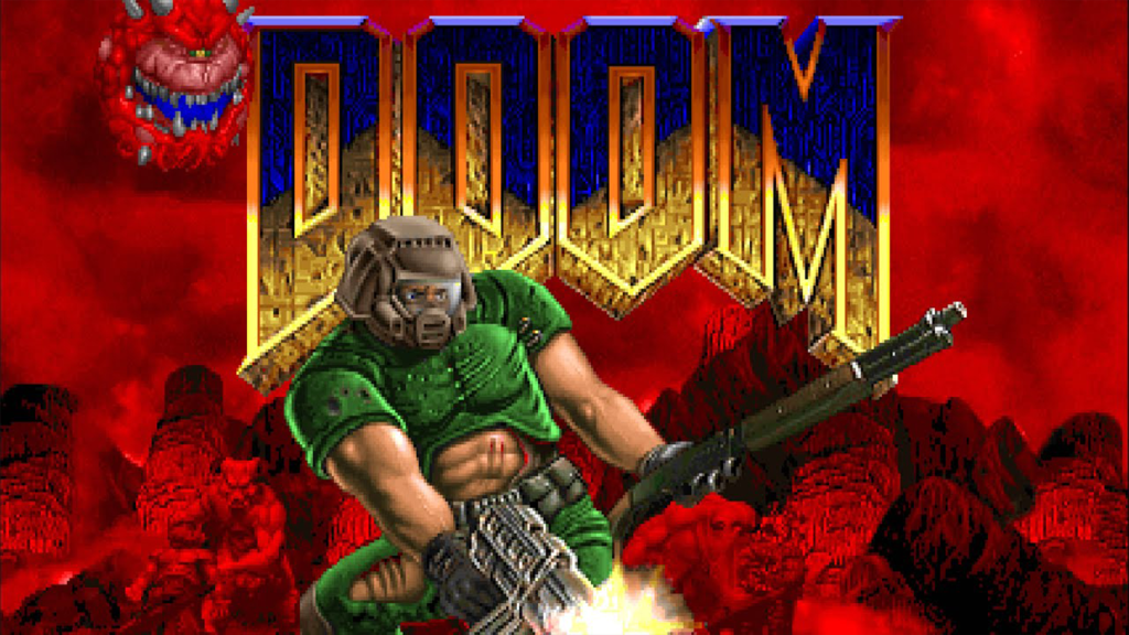 The intro screen for Doom.