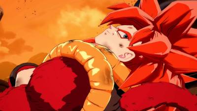 Dragon Ball FighterZ Super Saiyan 4 Gogeta from dramatic finish ending screen