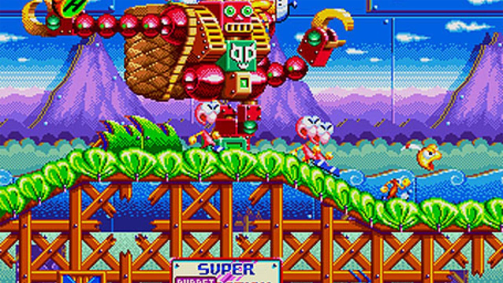 A screenshot from Dynamite Headdy Heroes on the Sega Genesis.