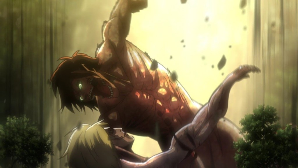 Eren vs. the Female Titan in Attack on Titan Season 1