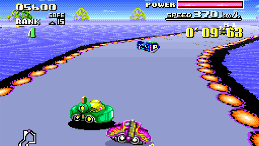 A screenshot from F-ZERO on the SNES.