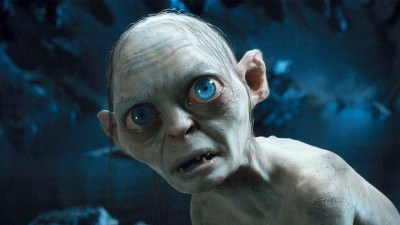 Gollum frowning in The Lord of the Rings franchise