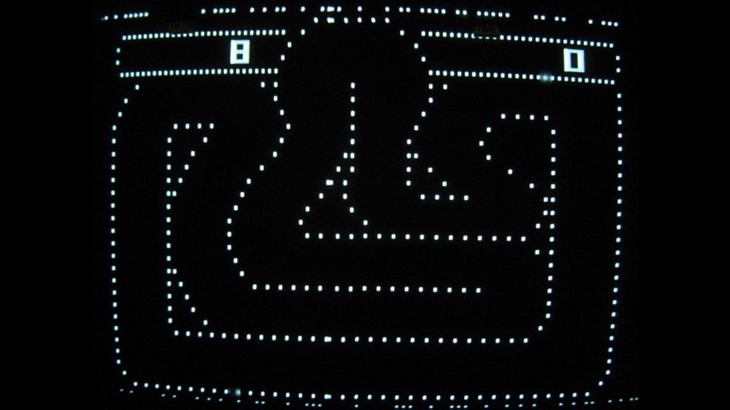 The screen of the Gran Trak 10 arcade cabinet.