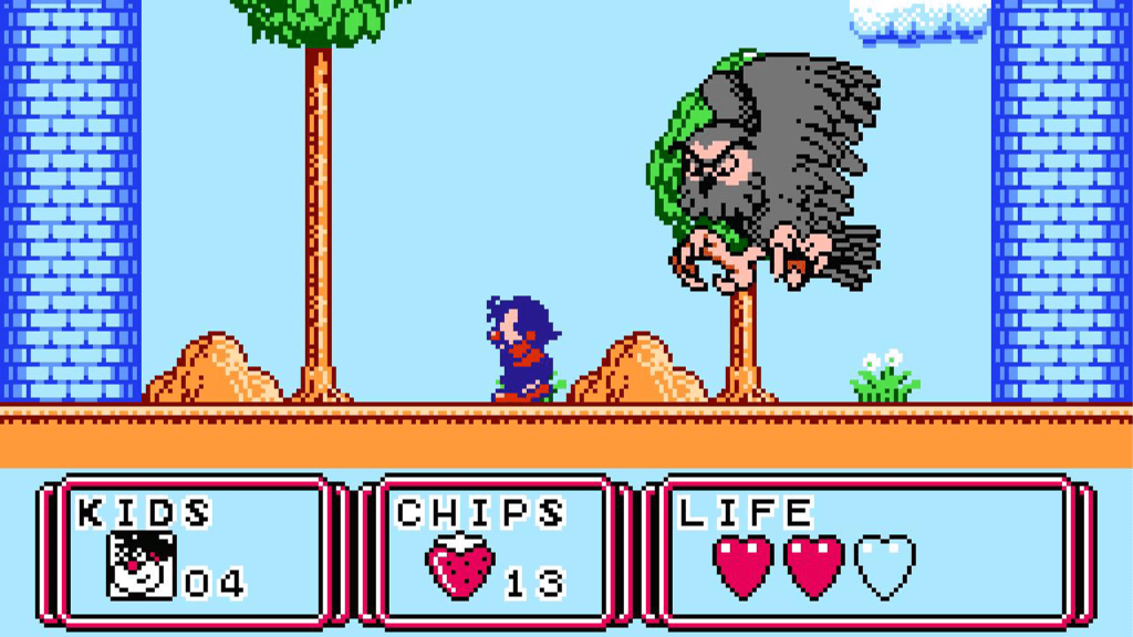 A screenshot from Kid Klown in Night Mayor World on the NES.