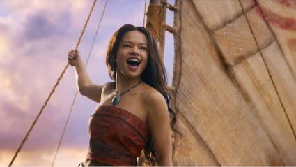 Catherine Lagaʻaia singing in the teaser for Disney's live-action Moana