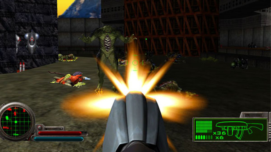 A screenshot from Marathon (1994)