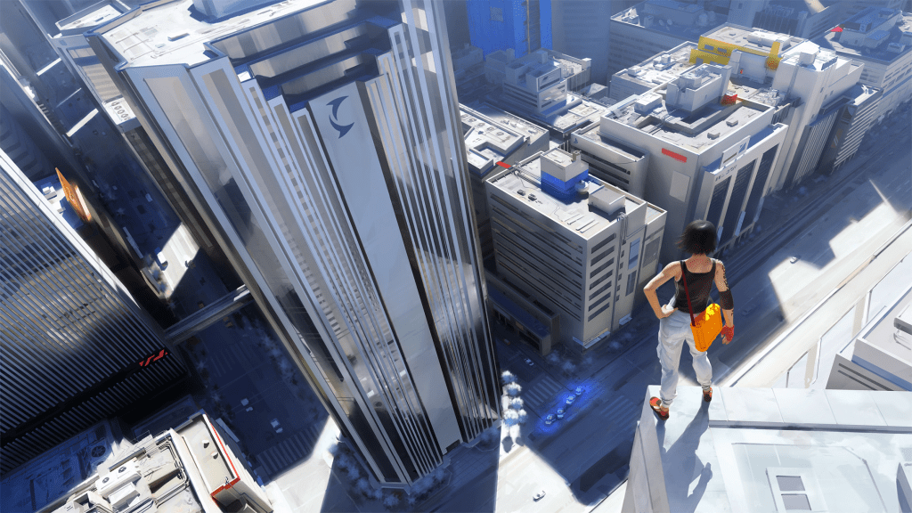 A screenshot from Mirror's Edge (2008) on the PlaySTation 3.