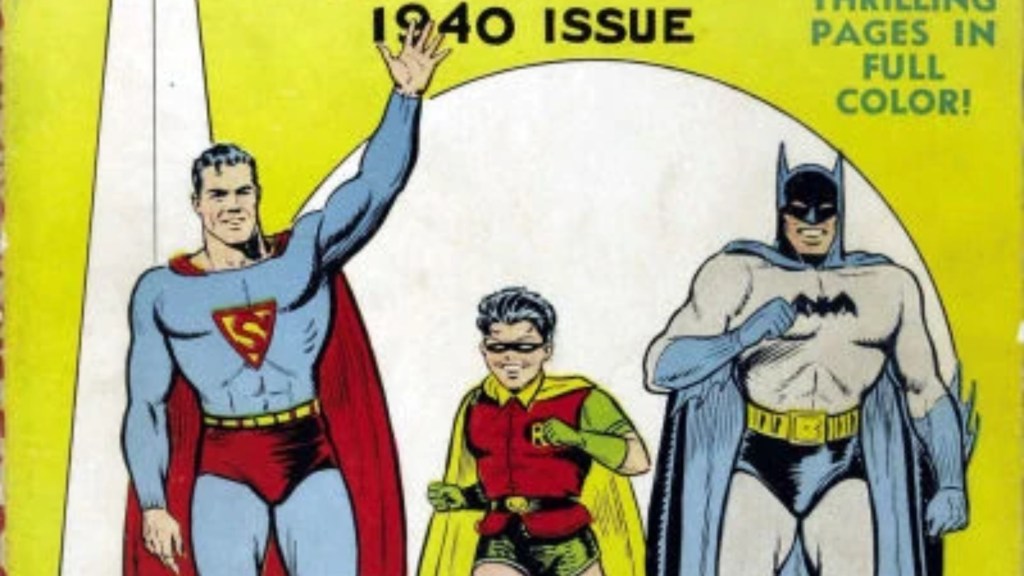 Superman, Robin, and Batman together for the first time