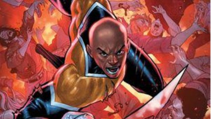 Synch with Wolverine II's claws with enemies behind him