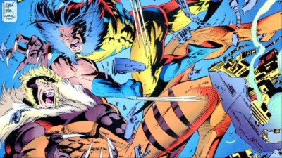 Wolverine and Sabretooth battling it out by