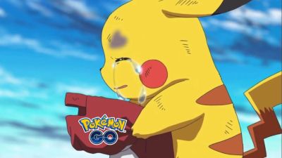 Pikachu Crying over Pokemon Go Resize