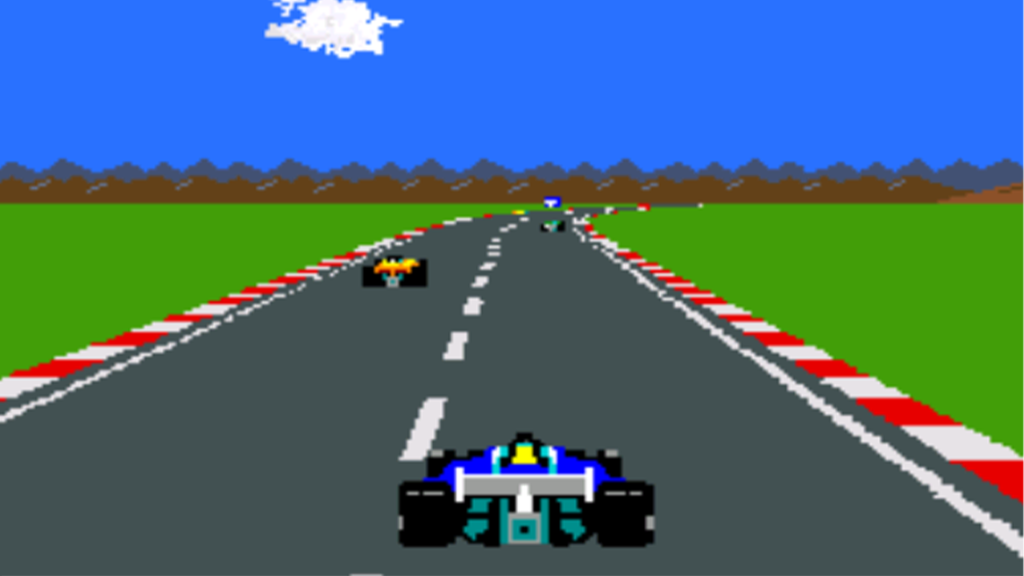 A screenshot from Pole Position.