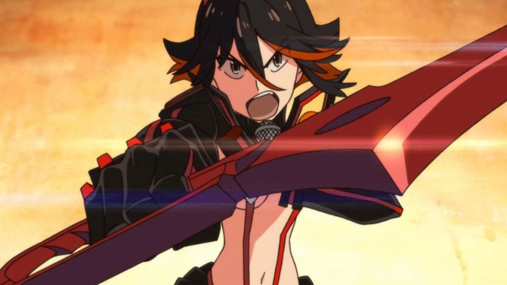 Ryuko Matoi's scissor blade and Kamui Senketsu
