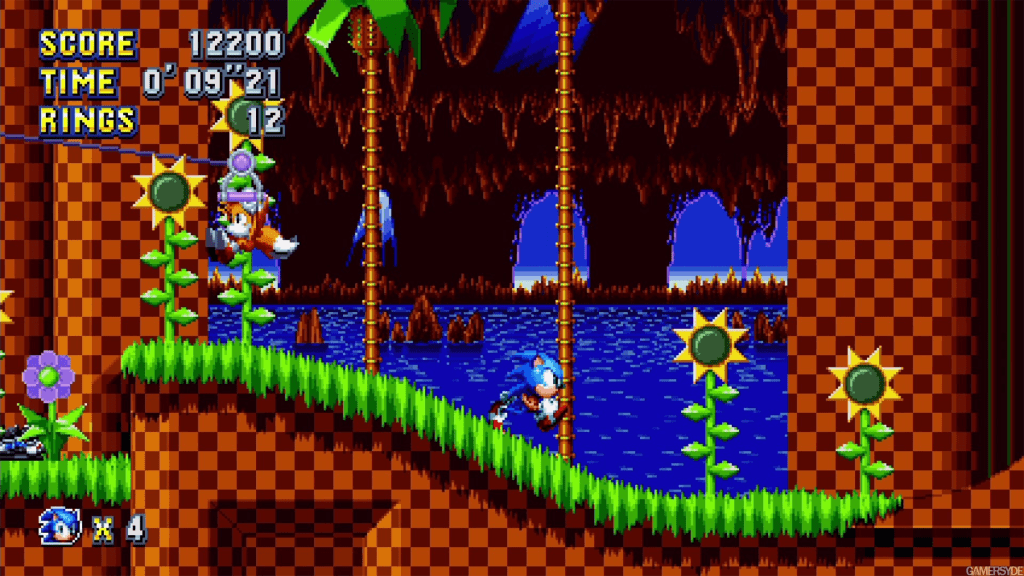 A screenshot from Sonic the Hedgehog on Sega Genesis.