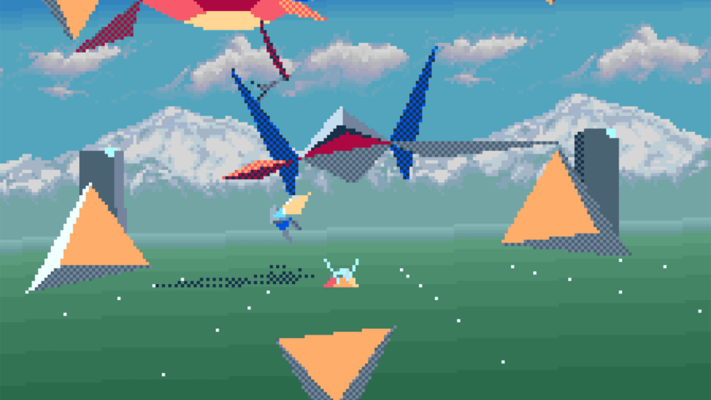 A screenshot from Star Fox on the SNES.