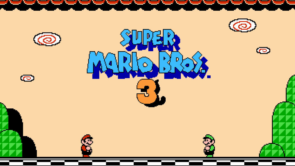 A screenshot from Super Mario Bros. 3 on the NES.