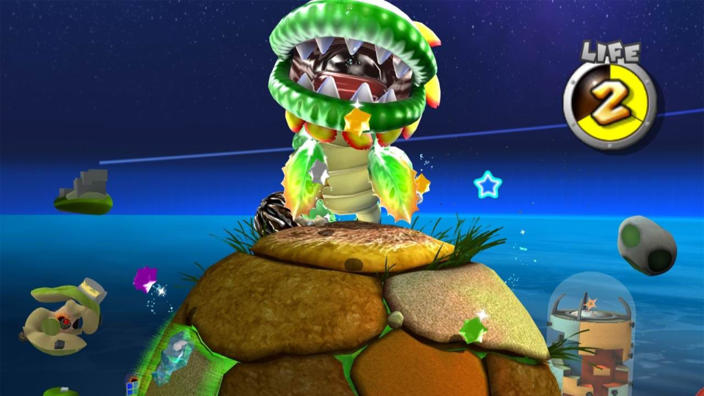 A screenshot from Super Mario Galaxy (2007) on the Nintendo Wii.