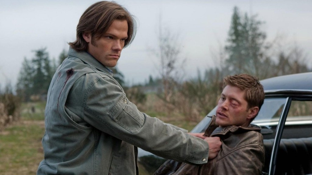 Jared Padalecki and Jensen Ackles as Sam and Dean in Supernatural Season 5's "Swan Song"