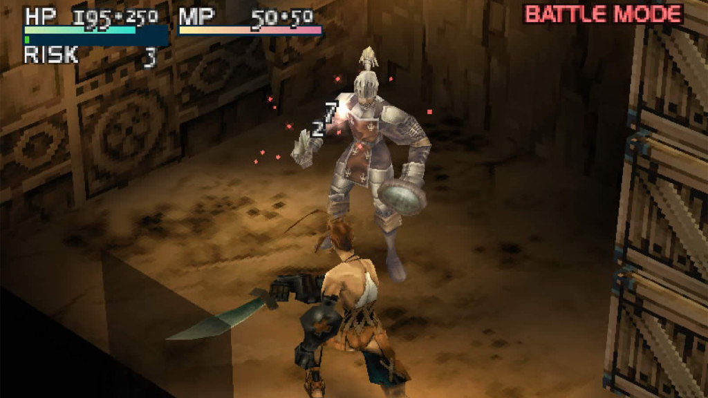 A screenshot from Vagrant Story. on the PS1.