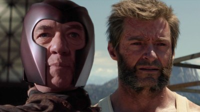 Split image of Ian McKellen as Magneto and Hugh Jackman as Wolverine